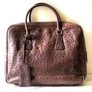 Prada Ostrich Leather Briefcase